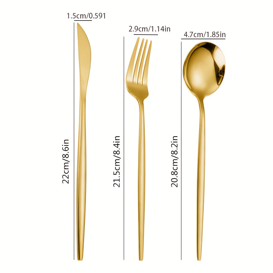 Sophisticated & Luxe Cutlery Set for 4 | Kitchen Collection | Aroselle