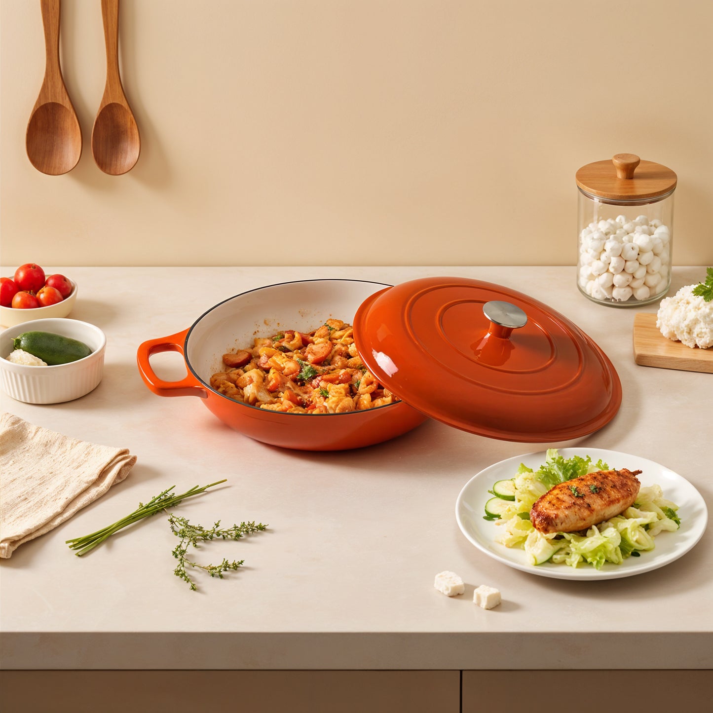 Enameled Cast Iron Stove Pot 3.2L | Kitchen Collection | Aroselle