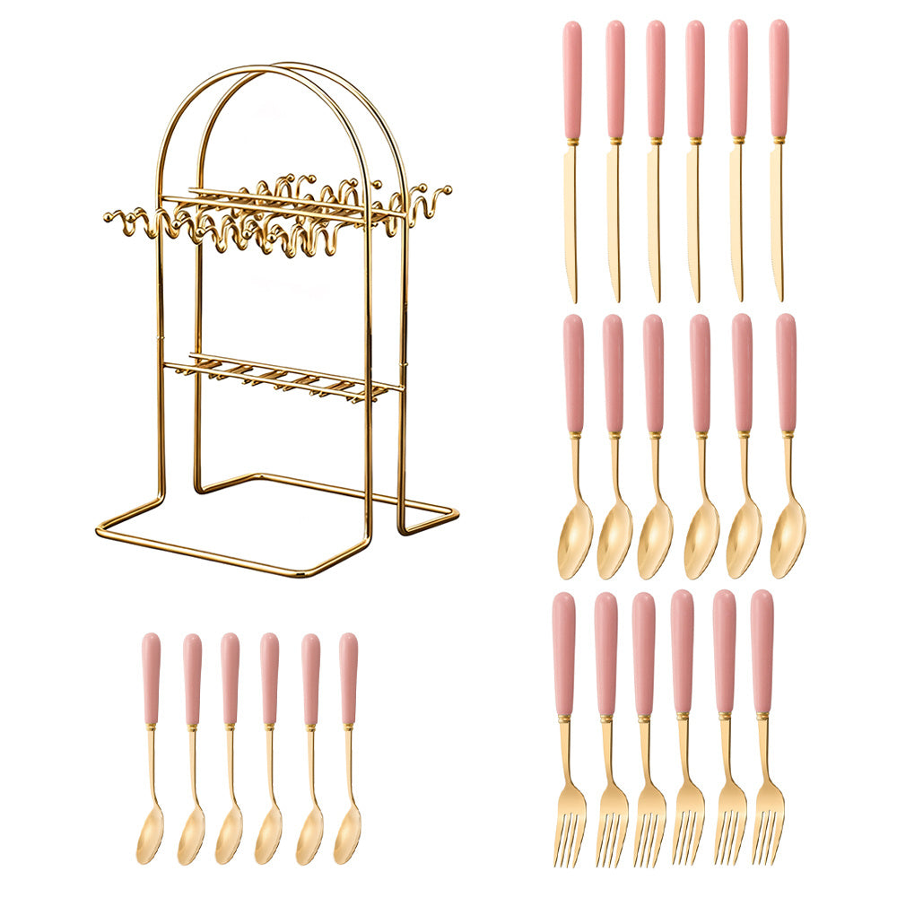 Cutlery Set With Stand (24PCS) | Kitchen Collection | Aroselle