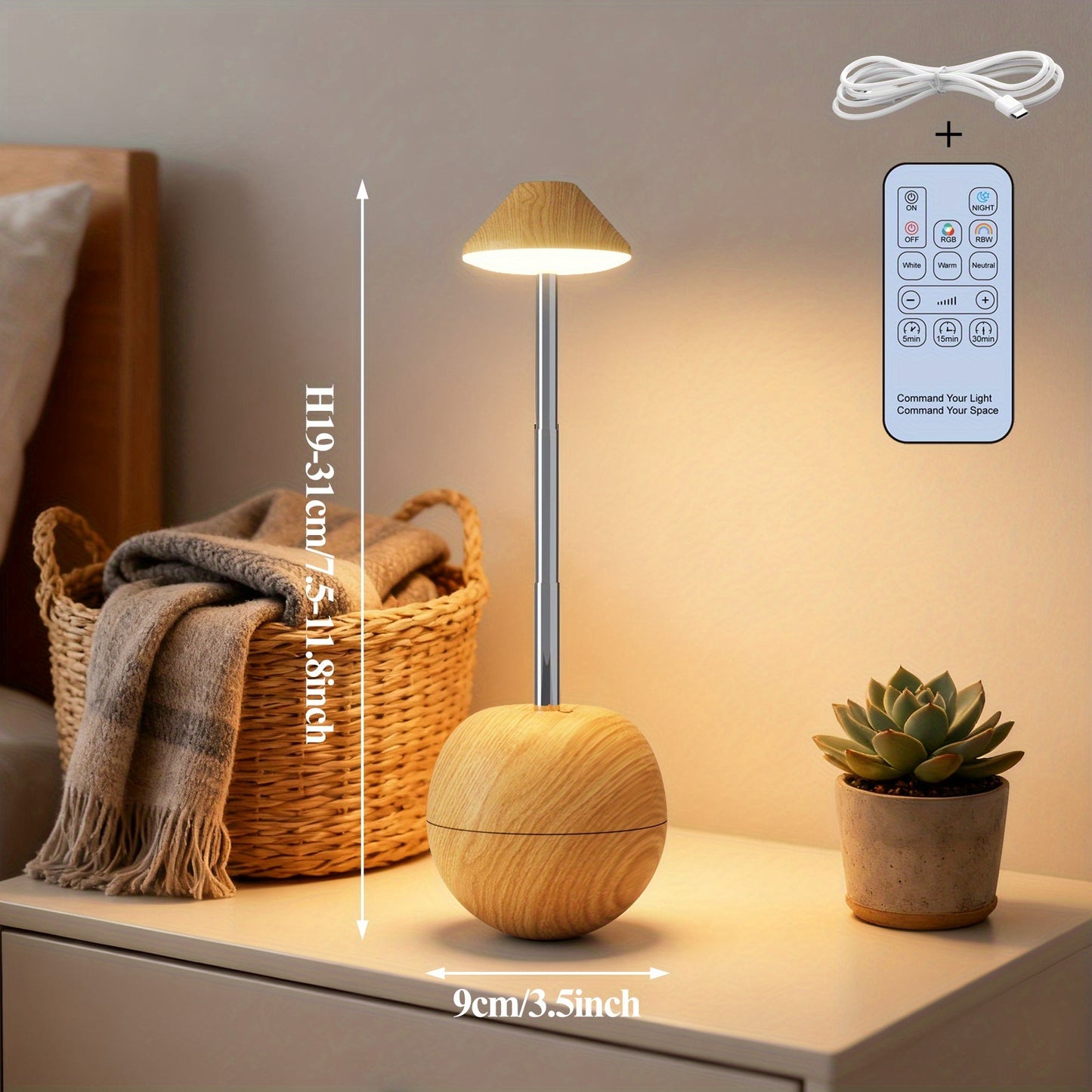 Minimalist Orbit Stone LED Night Lamp | Decor Collection | Aroselle