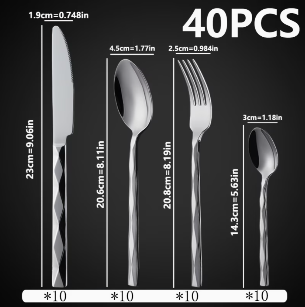 Cutlery Set Matte Black (20pcs) | Kitchen Collection | Aroselle