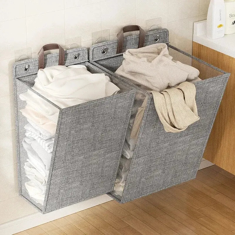 Laundry hamper basket for clothes laundry bathroom organization