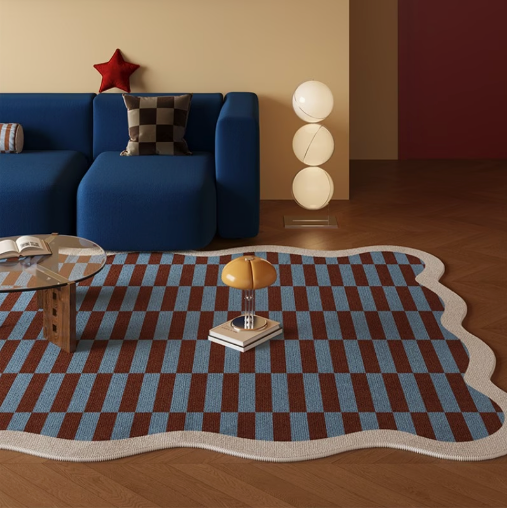 Modern Abstract Area Rug - Soft Earth Tone Living Room Carpet | Rug Collection | Aroselle