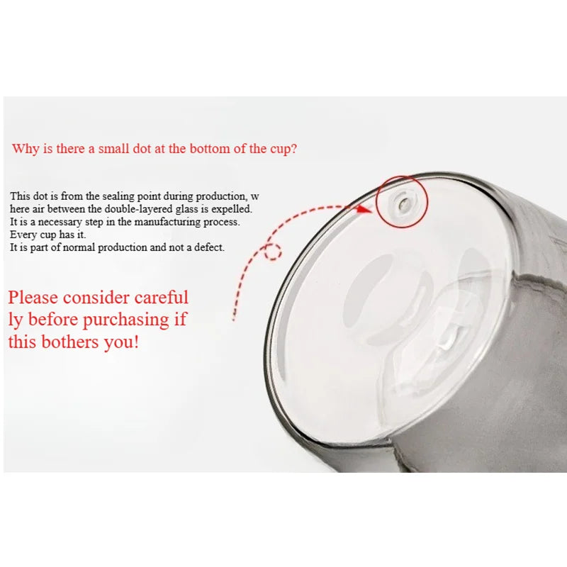 Double Wall Borosilicate Glass Coffee Mug with Handle - Heat Resistant, 250ml to 450ml Sizes 5