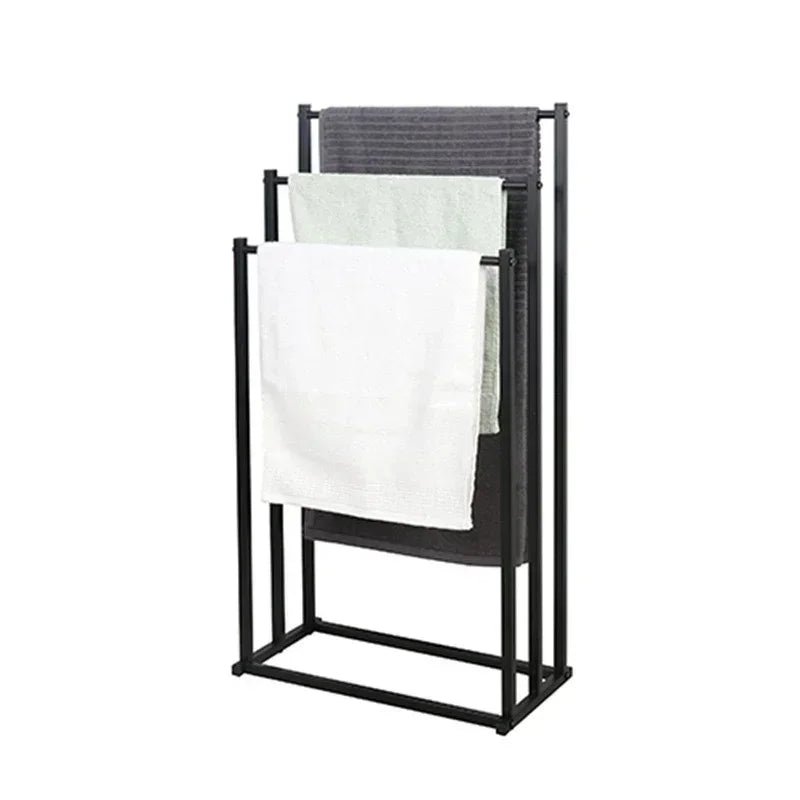 Black Standing Towel Rack | Bathroom Collection | Aroselle