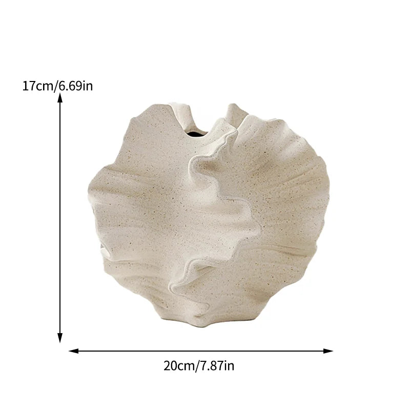 Ceramic Coral Vase - Minimalist Nordic Art Ornament