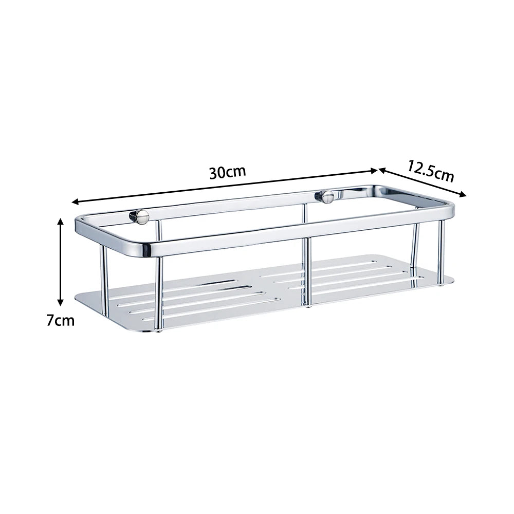 Stainless Steel Wall-Mounted Shower Shelf | Bathroom Collection | Aroselle
