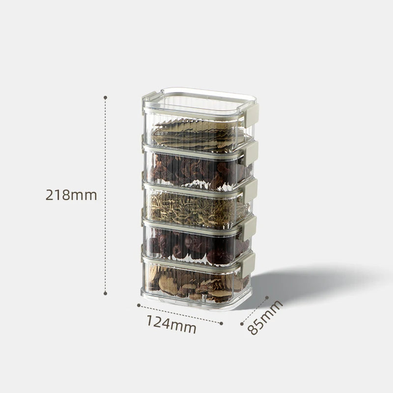 Stackable Herb Storage Containers Set
