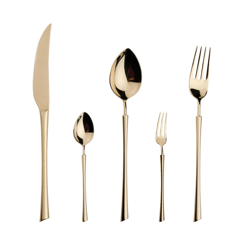 Golden Cutlery Set For One | Kitchen Collection | Aroselle