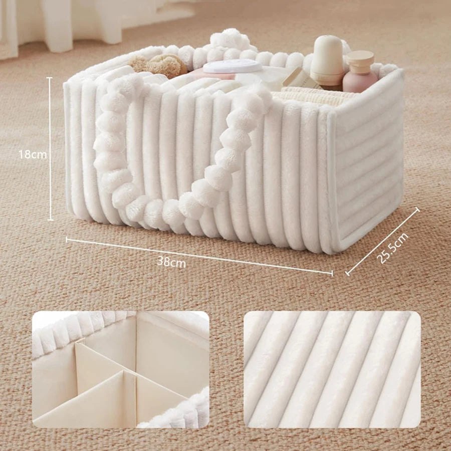 Plush Baby Storage Basket - Nursery room