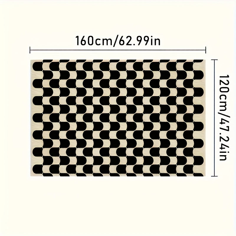 Velvet Large Vintage Check Carpet - Soft & Machine Washable| Rug Collection | Aroselle