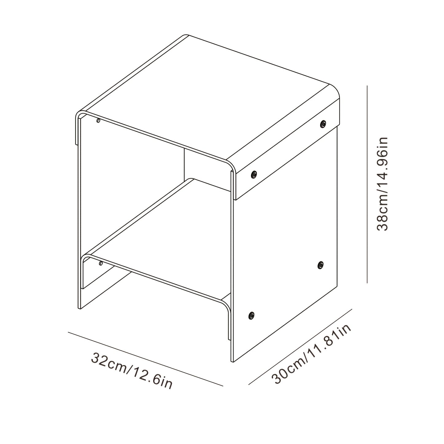Transparent Acrylic Side Table | Furniture Collection | Aroselle
