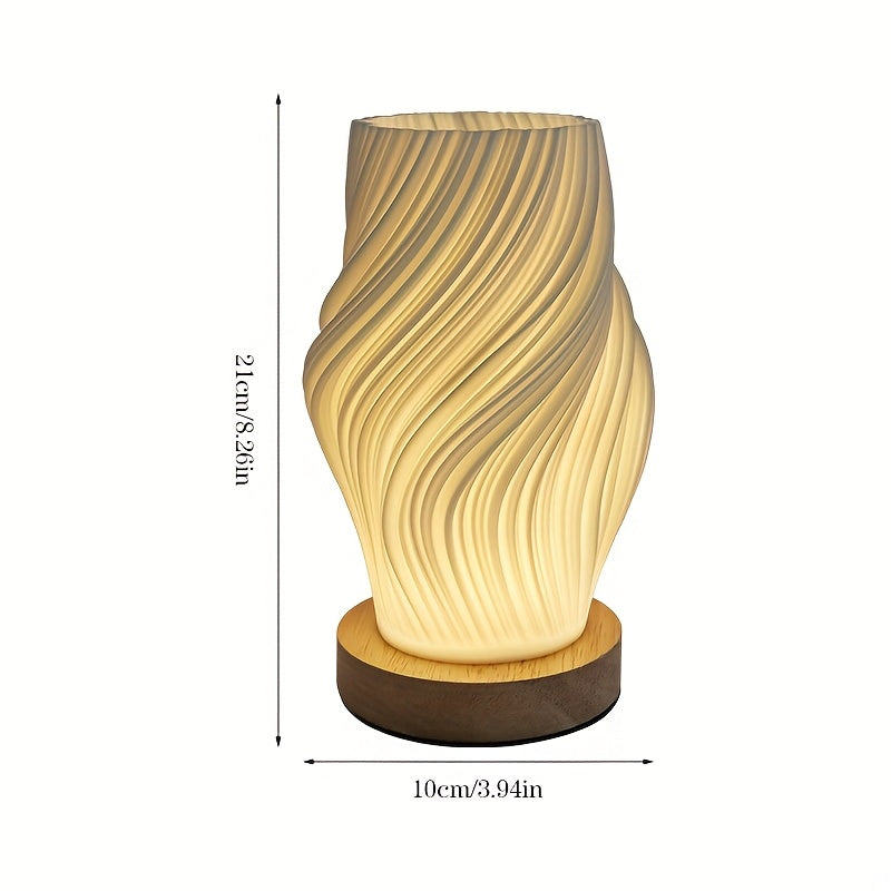 Wooden USB Table Lamp | Decor Collection | Aroselle