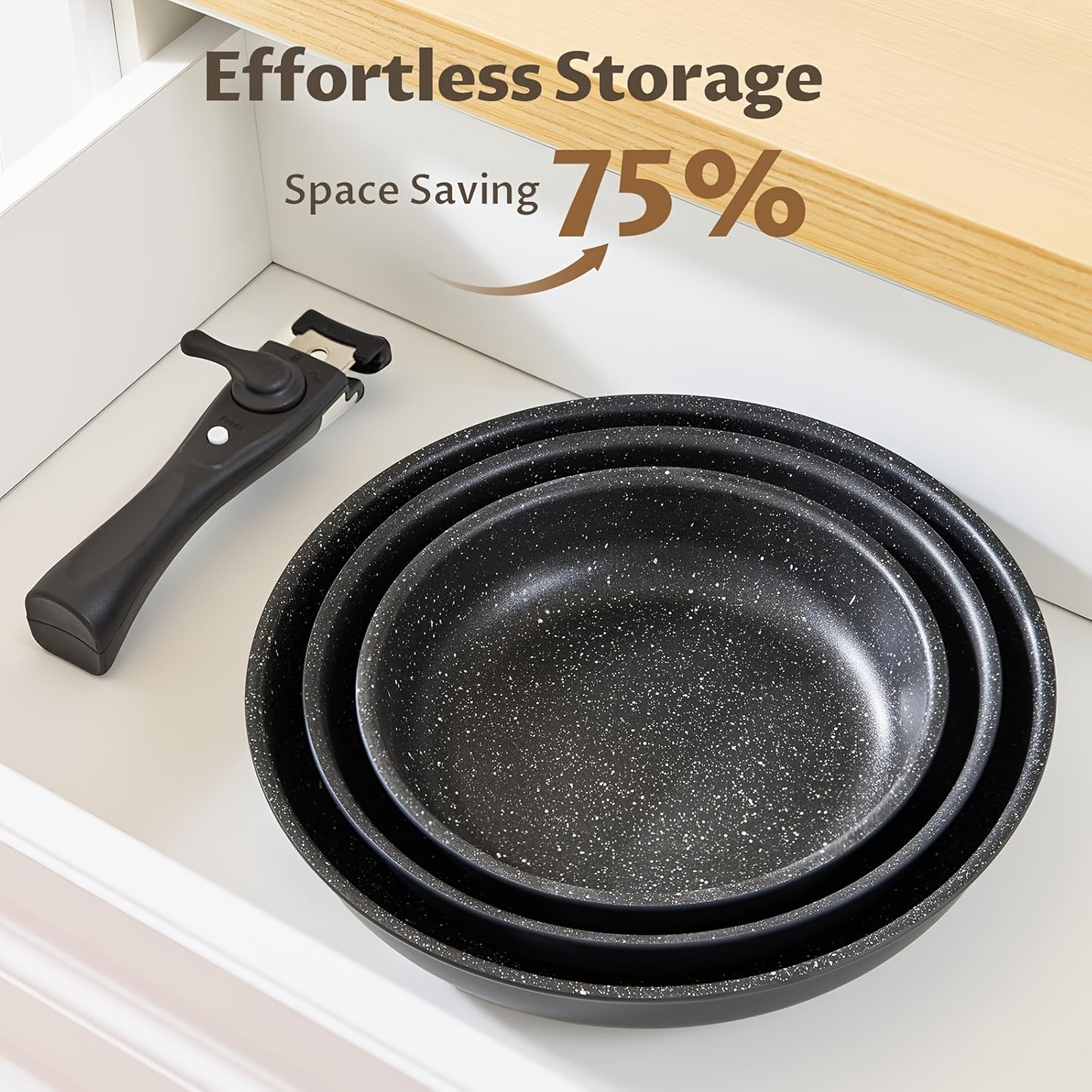 Non Sticking Induction Frying Pan Set | Kitchen Collection | Aroselle