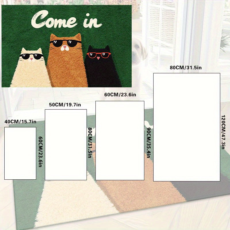 Welcome Door Mat - Non Slip Machine Washable Entrance Mat | Rug Collection | Aroselle