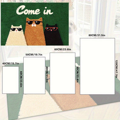 Welcome Door Mat - Non Slip Machine Washable Entrance Mat | Rug Collection | Aroselle