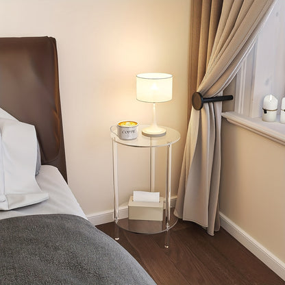 Transparent Acrylic Round Side Table | Furniture Collection | Aroselle