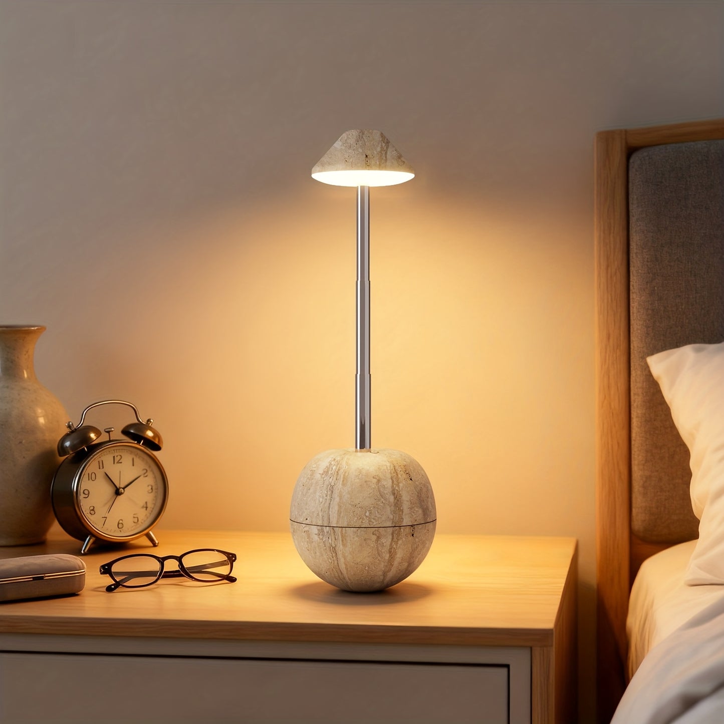 Minimalist Orbit Stone LED Night Lamp | Decor Collection | Aroselle