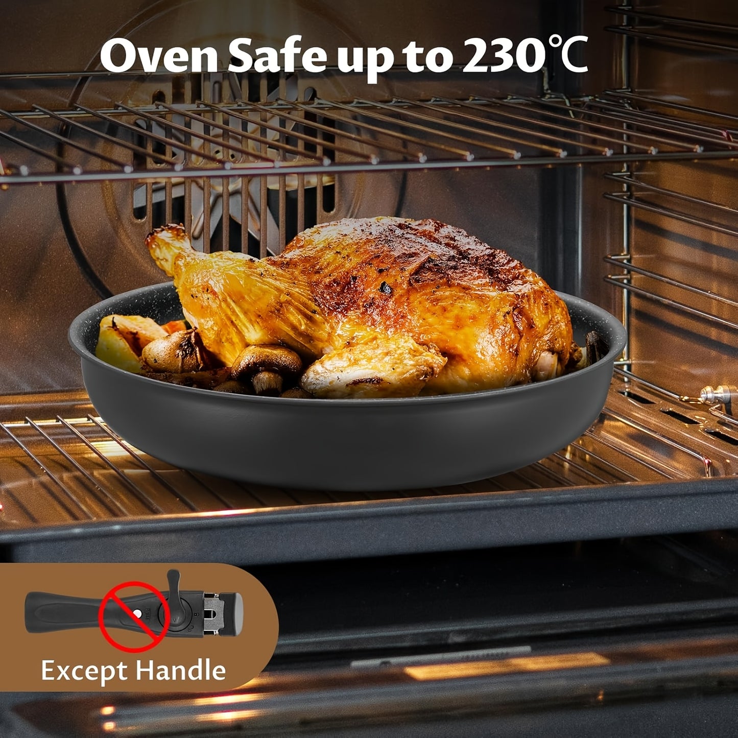 Non Sticking Induction Frying Pan Set | Kitchen Collection | Aroselle