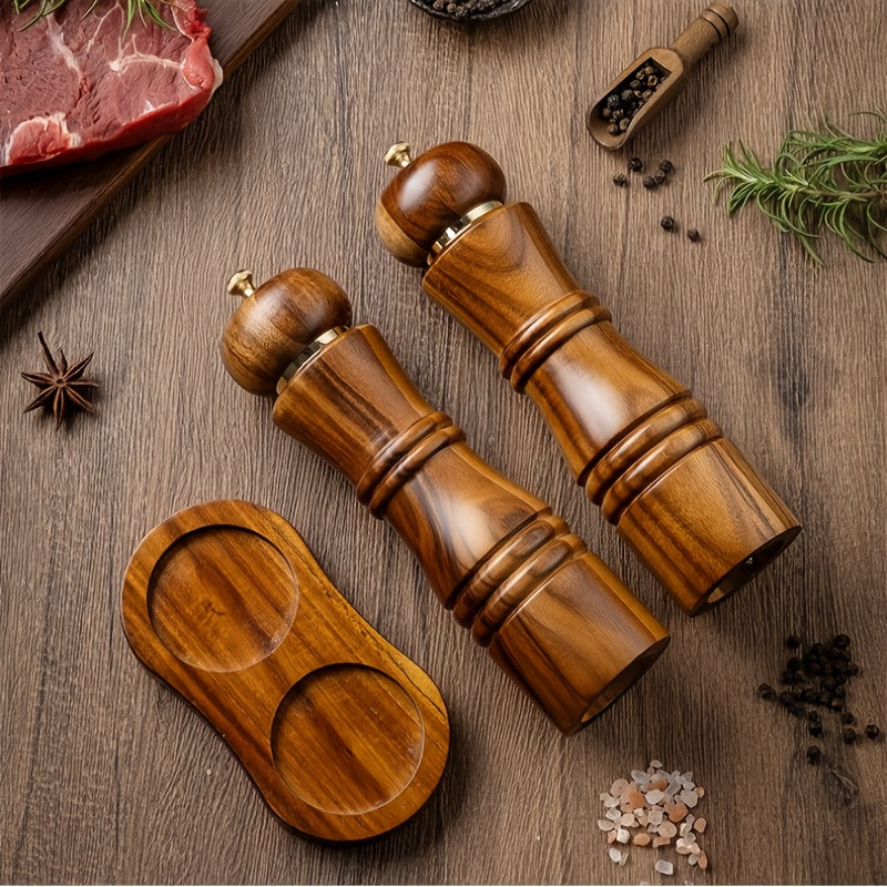 Acacia Wood Pepper Grinder Set | Kitchen Collection | Aroselle