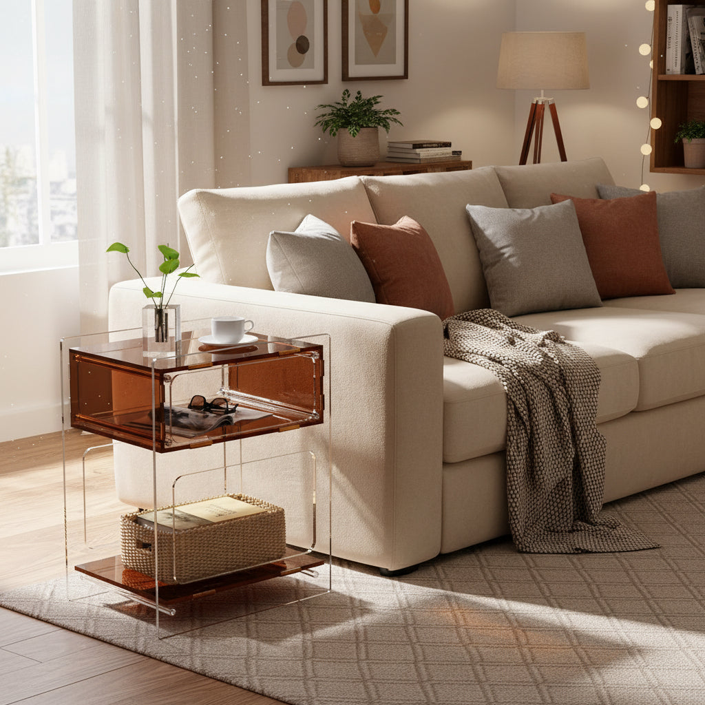 Acrylic Bedside Table | Furniture Collection | Aroselle