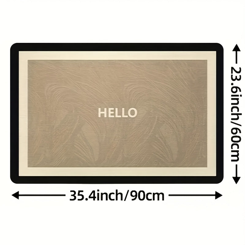 Hello Welcome Door Mat - Heavy Duty Non Slip For Indoor Entryway | Rug Collection | Aroselle