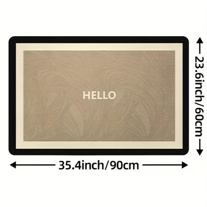 Hello Welcome Door Mat - Heavy Duty Non Slip For Indoor Entryway | Rug Collection | Aroselle