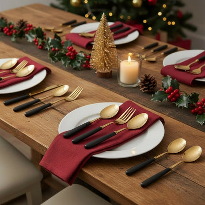 Cutlery Set With Stand (24PCS) | Kitchen Collection | Aroselle