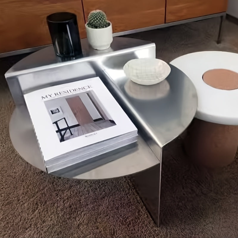 Stainless Steel Round Coffee Table | Furniture Collection | Aroselle