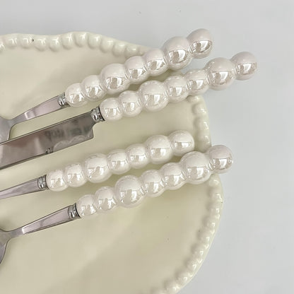 Cutlery Set with Ceramic Handles (5PCS) | Kitchen Collection | Aroselle