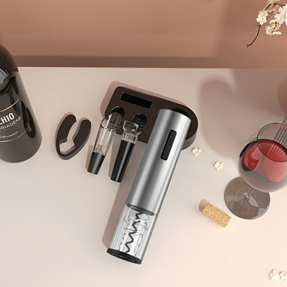 Stainless Steel 5-in-1 Electric Wine Opener Set | Kitchen Collection | Aroselle