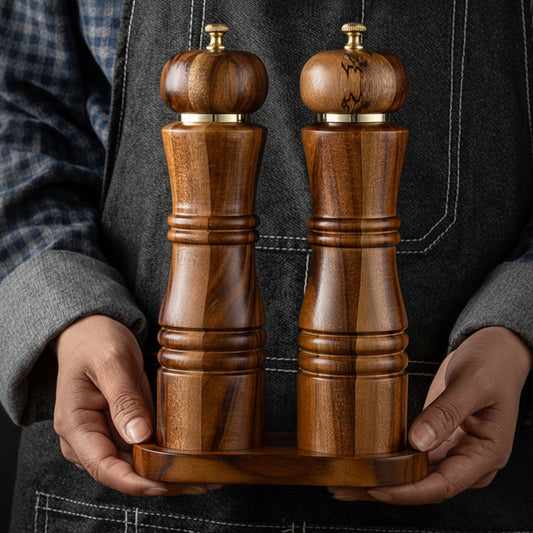 Acacia Wood Pepper Grinder Set | Kitchen Collection | Aroselle