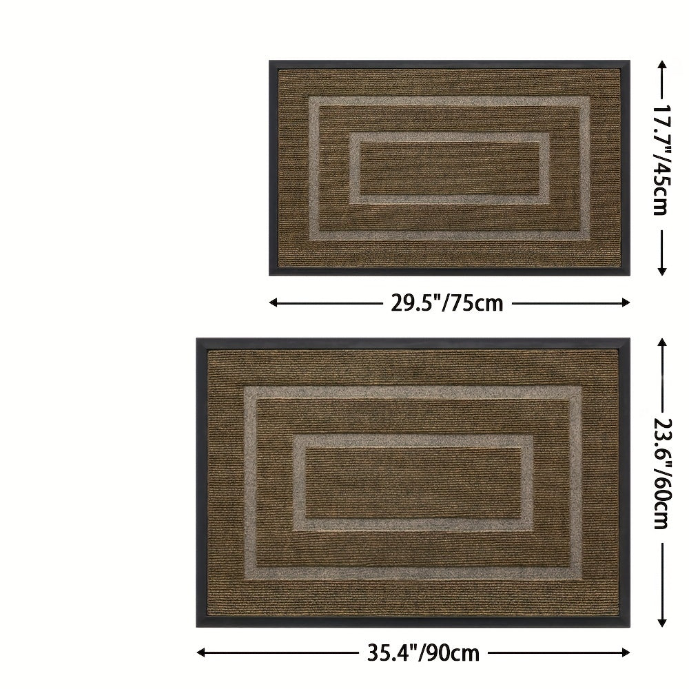 Rubber Doormat - Durable Non Slip Outdoor Entrance Mat | Rug Collection | Aroselle