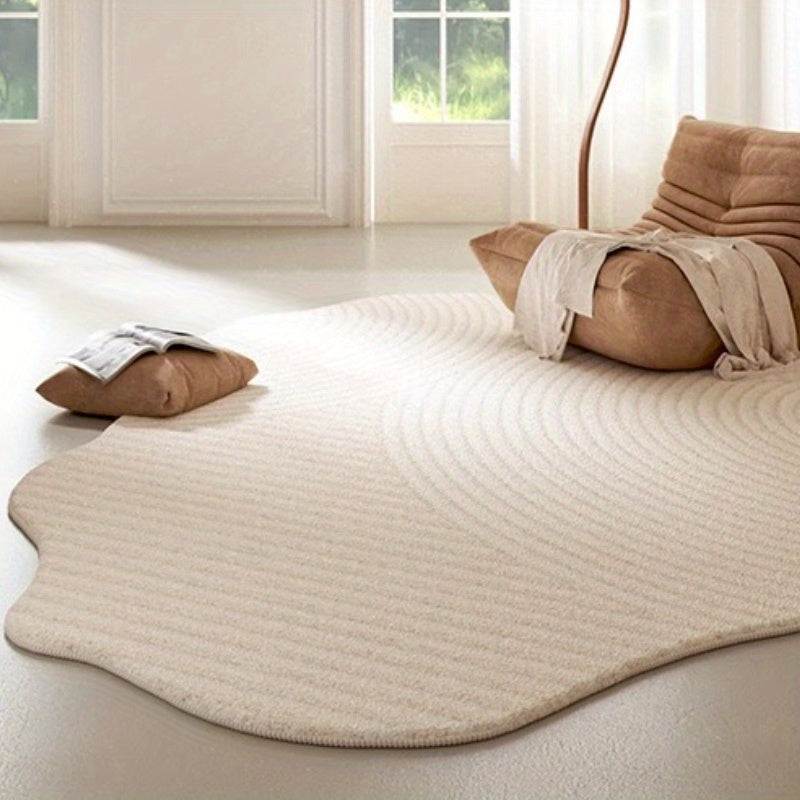 Faux Cashmere Bedroom Rug - Soft Cream Washable Area Rug | Rug Collection | Aroselle