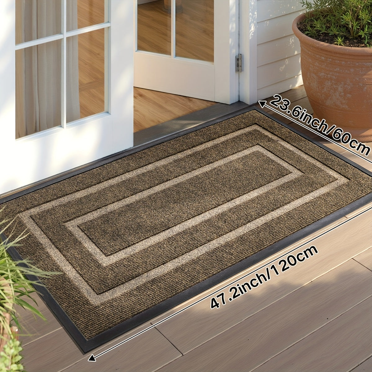 Rubber Doormat - Durable Non Slip Outdoor Entrance Mat | Rug Collection | Aroselle