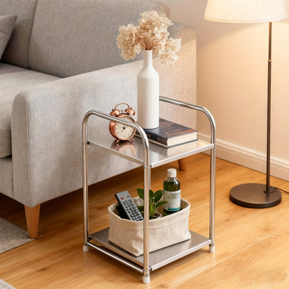 Metal 2-Tier Side Table | Furniture Collection | Aroselle