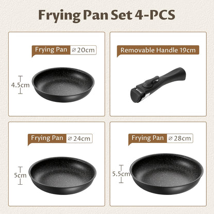 Non Sticking Induction Frying Pan Set | Kitchen Collection | Aroselle