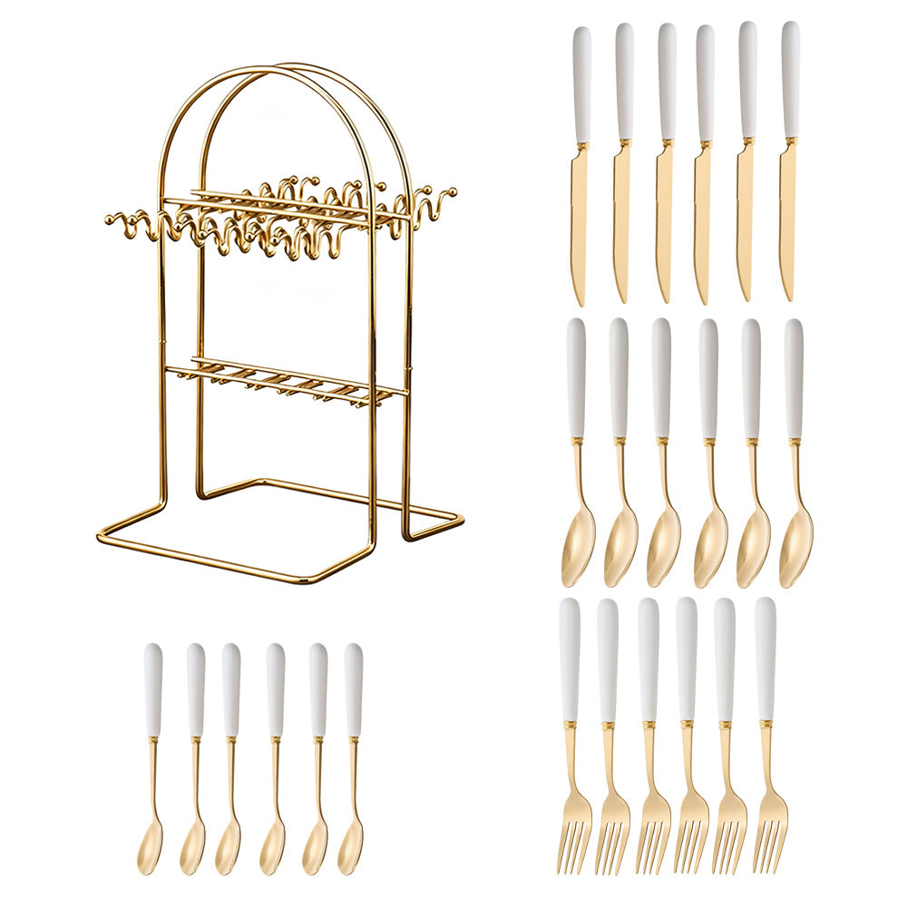 Cutlery Set With Stand (24PCS) | Kitchen Collection | Aroselle