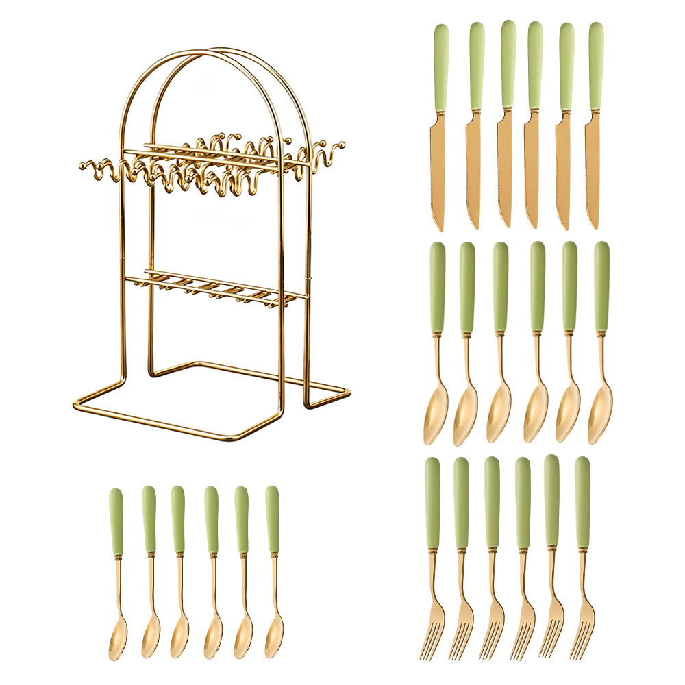 Cutlery Set With Stand (24PCS) | Kitchen Collection | Aroselle