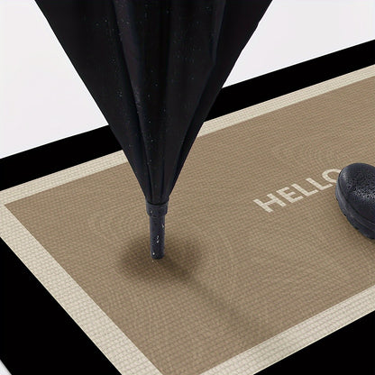 Hello Welcome Door Mat - Heavy Duty Non Slip For Indoor Entryway | Rug Collection | Aroselle