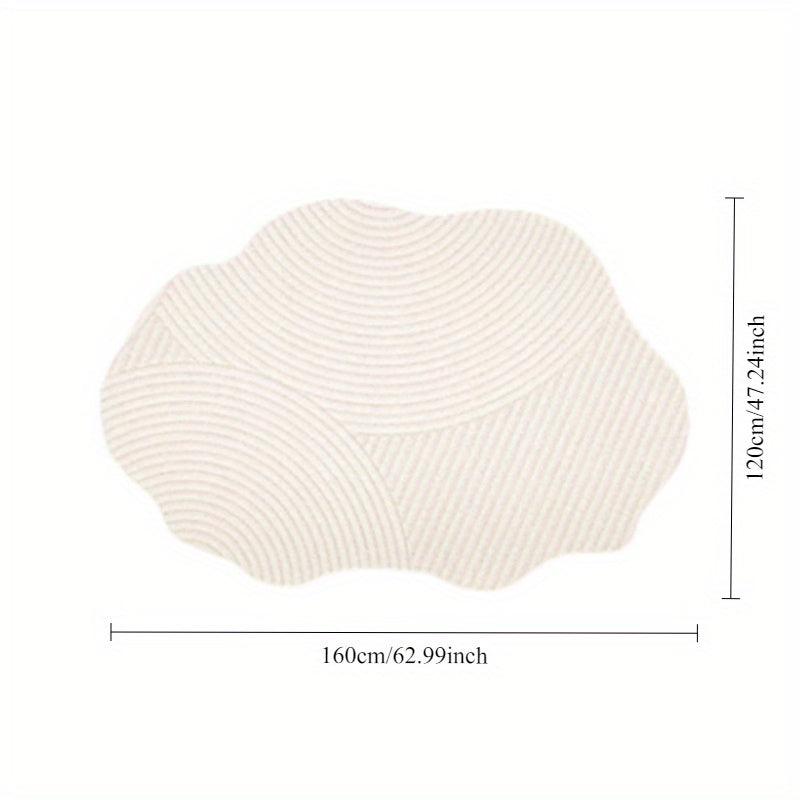 Faux Cashmere Bedroom Rug - Soft Cream Washable Area Rug | Rug Collection | Aroselle