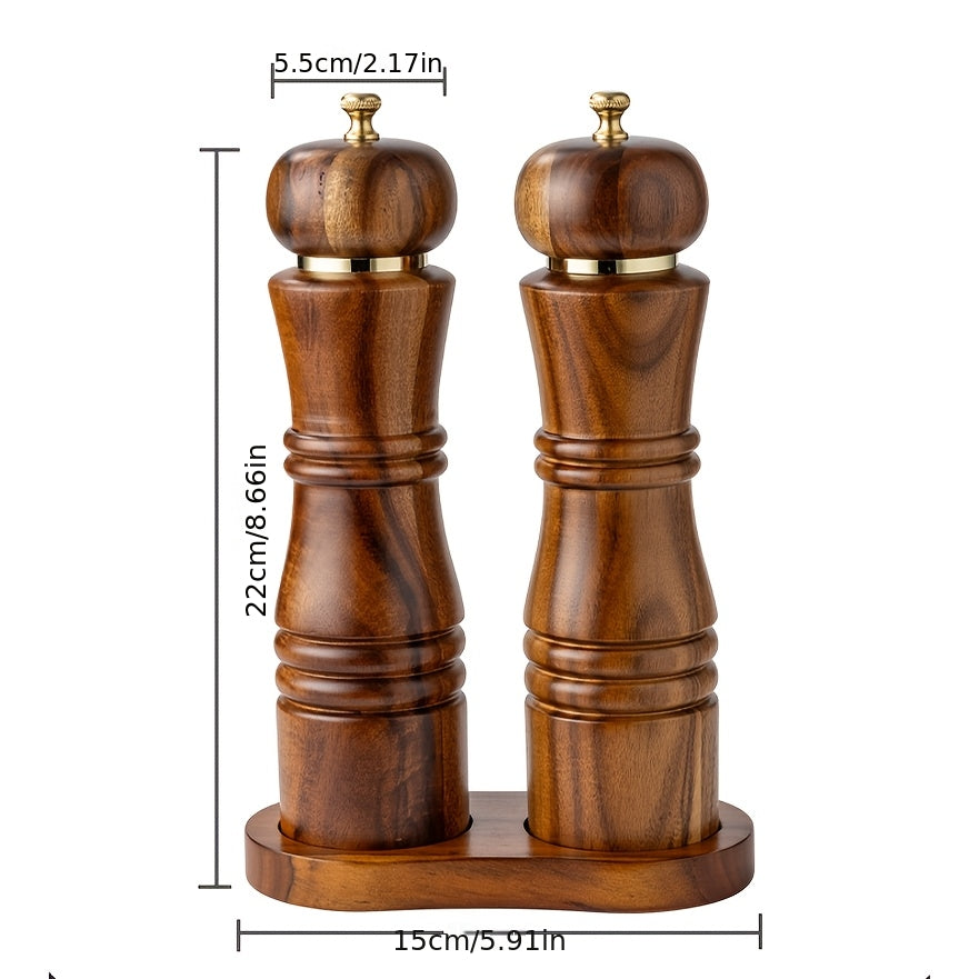 Acacia Wood Pepper Grinder Set | Kitchen Collection | Aroselle