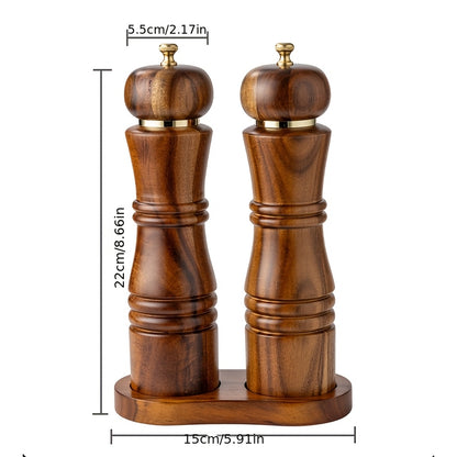 Acacia Wood Pepper Grinder Set | Kitchen Collection | Aroselle