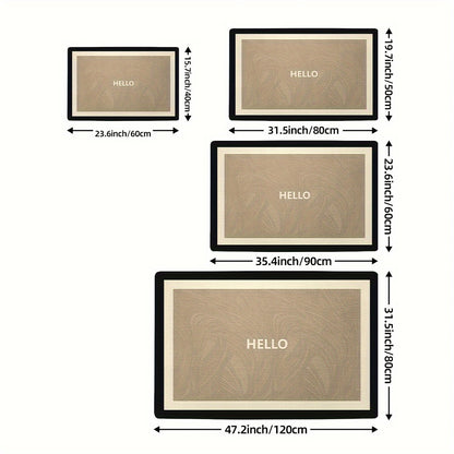Hello Welcome Door Mat - Heavy Duty Non Slip For Indoor Entryway | Rug Collection | Aroselle