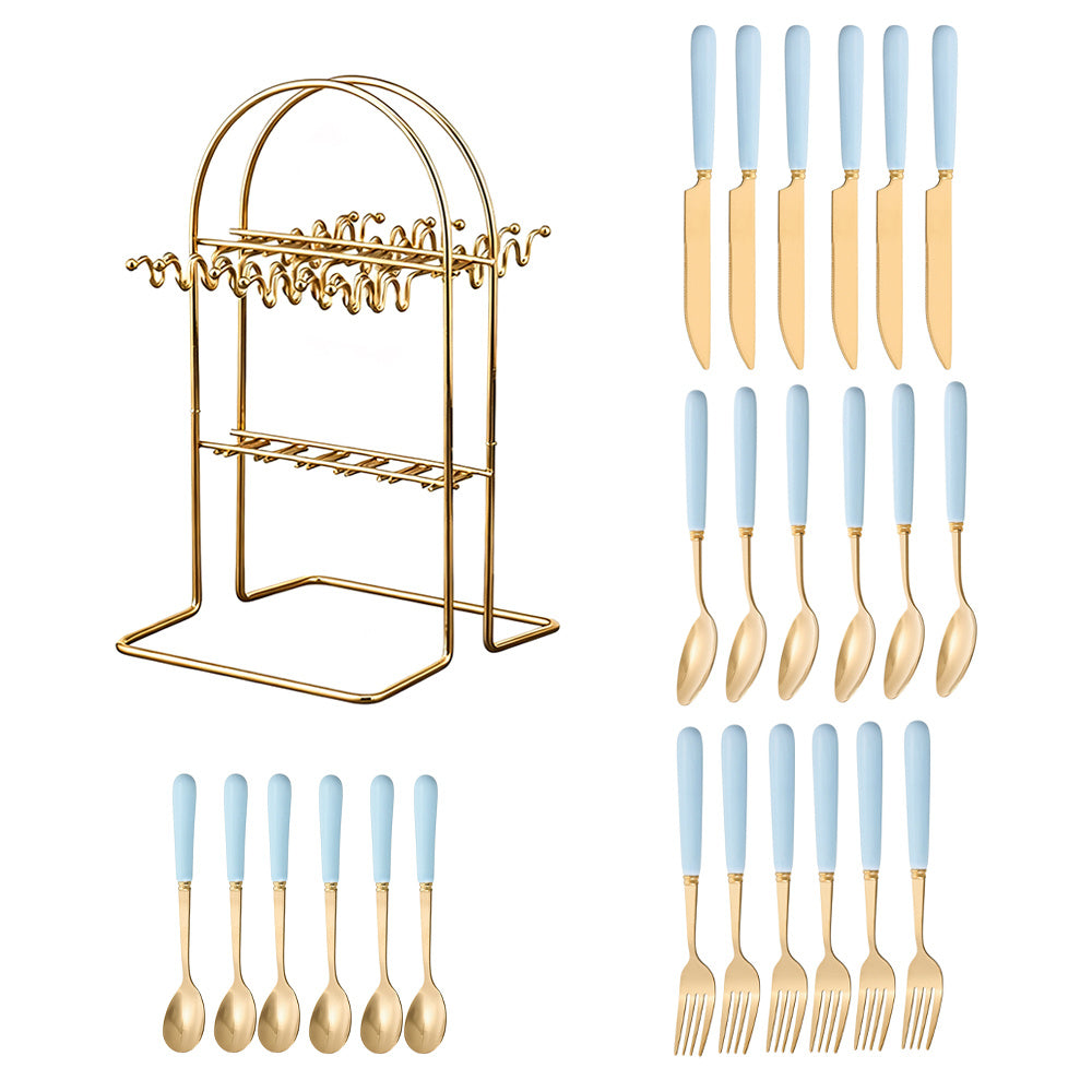 Cutlery Set With Stand (24PCS) | Kitchen Collection | Aroselle