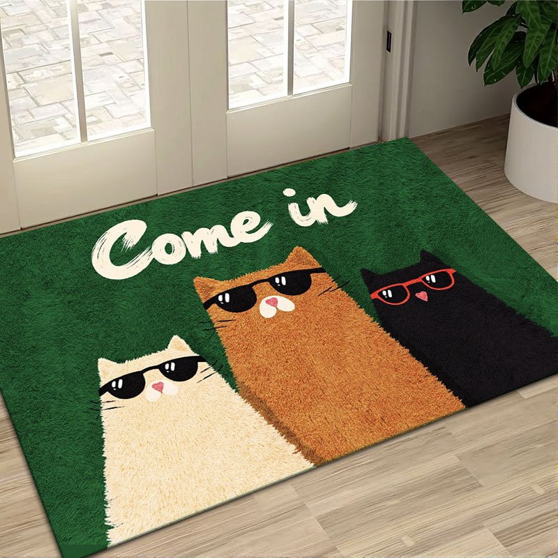 Welcome Door Mat - Non Slip Machine Washable Entrance Mat | Rug Collection | Aroselle