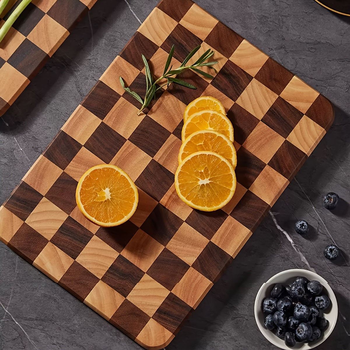 Wooden Checkered Cutting Board | Kitchen Collection | Aroselle