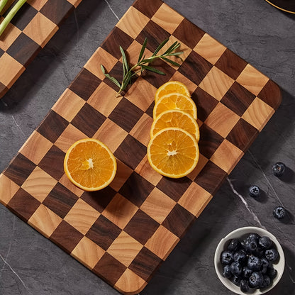Wooden Checkered Cutting Board | Kitchen Collection | Aroselle