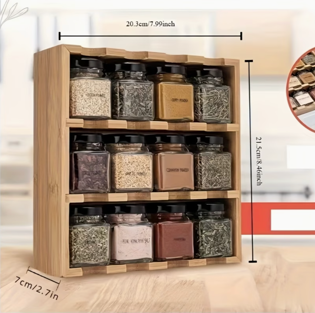 Spice Jars With Rack | Kitchen Collection | Aroselle