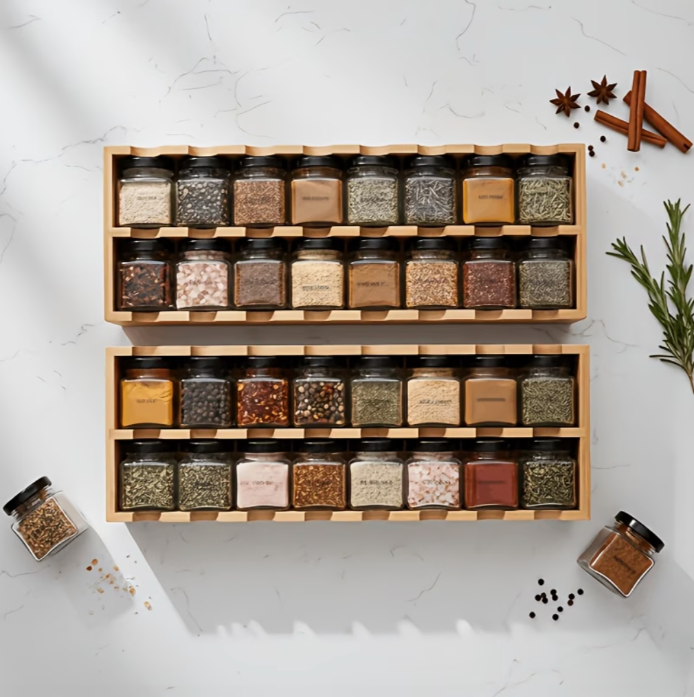 Spice Jars With Rack | Kitchen Collection | Aroselle